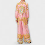 Sage - Lila-gelbes Set mit Print
