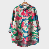 Magdalena - Damenbluse mit Blumenmuster