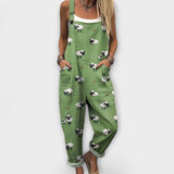 Luna - Grüne Latzhose mit Schafmotiv