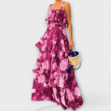Buntes Sommer-Strand-Outfit mit Maxi-Rock