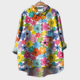 Magdalena - Damenbluse mit Blumenmuster