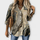 Filine – Bluse mit kunstvollem Aquarellmuster