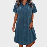 Vestido de ganga de verão, suave