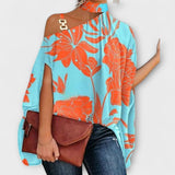 Nati – Bluse mit Carmen-Ausschnitt und grafischem Muster
