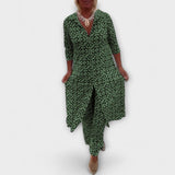 Camilla - Schwarz-weisses Set mit geometrischem Print