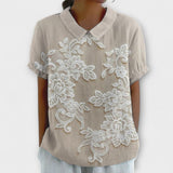 Emma – Weiße Bluse mit Vintage-Spitze