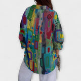 Line – Bunte Bluse mit grafischem Muster