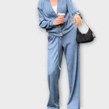 Chantal - Schwarzes Set mit Cardigan und Hose