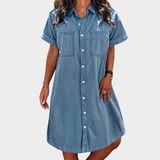Vestido de ganga de verão, suave