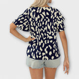 Evelyn – Lässige Bluse mit Animal-Print