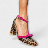 Liselotte – Leoparden-Pumps mit Blockabsatz