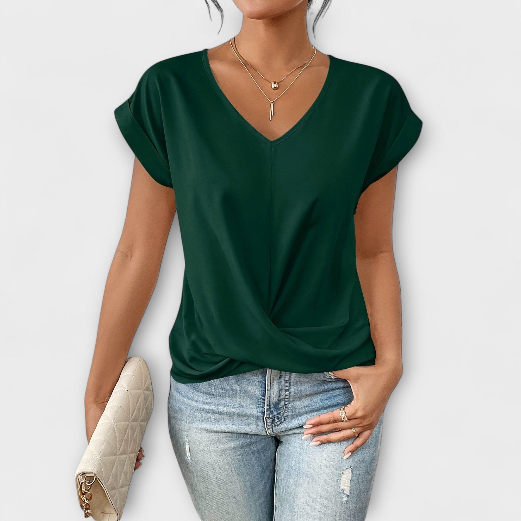 Eloise - Altrosa Top com decote em V