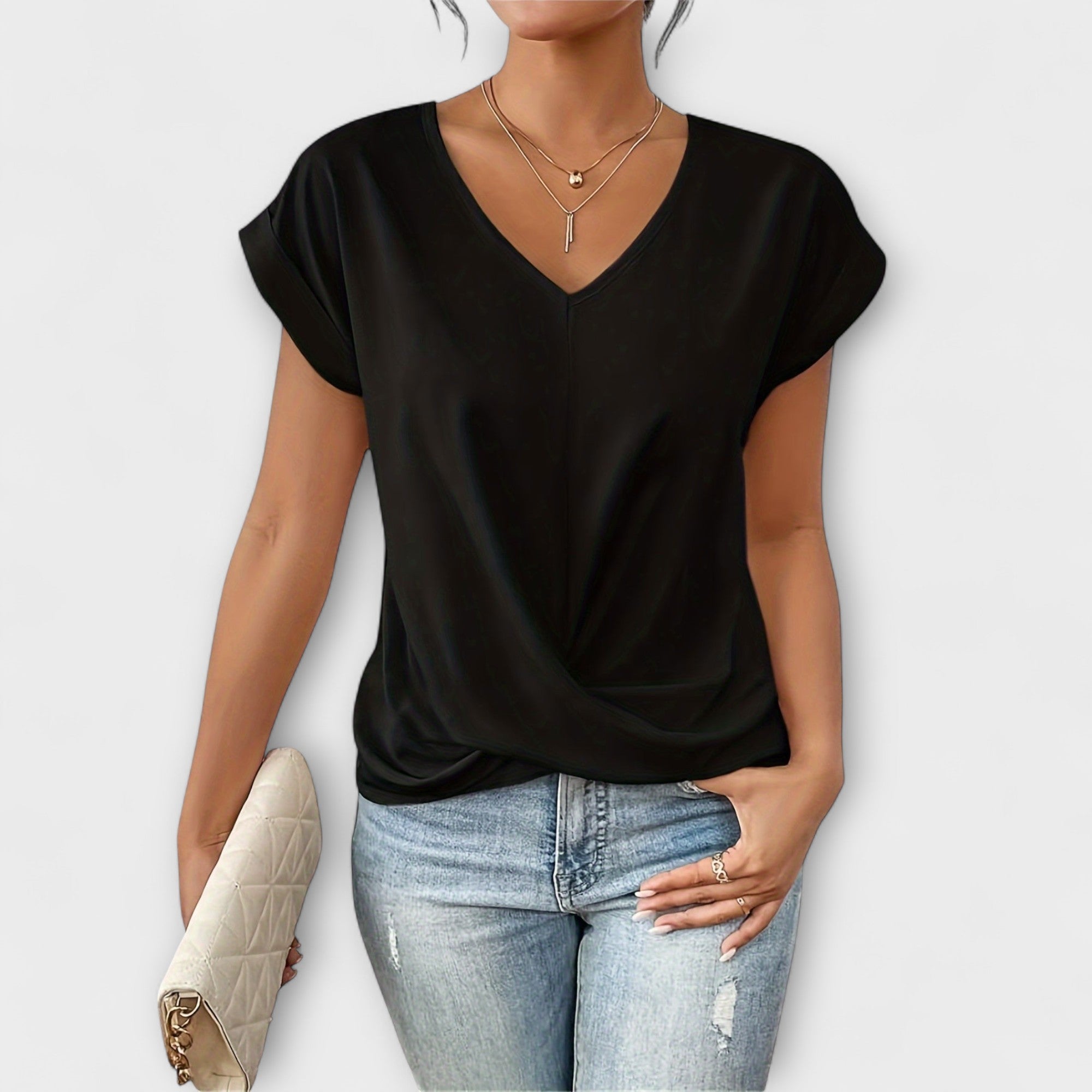 Eloise - Altrosa Top com decote em V