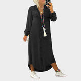 Maxi-Jeanskleid mit langen Ärmeln