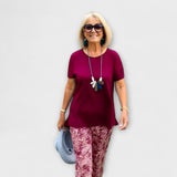 Arielle - Dunkelblaues Sommer-Ensemble mit Print