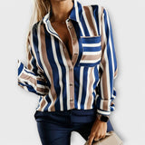 Emily - Bluse, blau-weiß gestreift