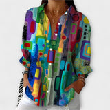 Line – Bunte Bluse mit grafischem Muster