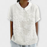 Emma – Weiße Bluse mit Vintage-Spitze
