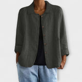 Mira – Altrosafarbene leichte Strickjacke