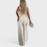 Wilhelmina - Cremefarbenes Set mit Weste und Hose