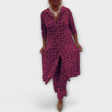 Camilla - Schwarz-weisses Set mit geometrischem Print