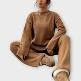 Marie - Braunes Rippstrick-Set