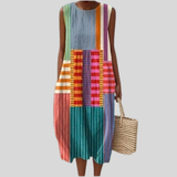 Buntes Kleid mit Patchworkmuster