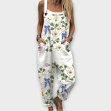 Annalena - Weisse Latzhose mit Wildblumen