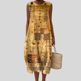 Mostardgelber Klimt-Kleid