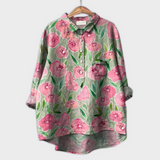 Magdalena - Damenbluse mit Blumenmuster