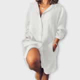 Silvia - Weißes lässiges Longshirt