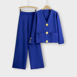 Angela - Cremefarbenes elegantes Set mit Cardigan