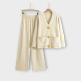 Angela - Cremefarbenes elegantes Set mit Cardigan