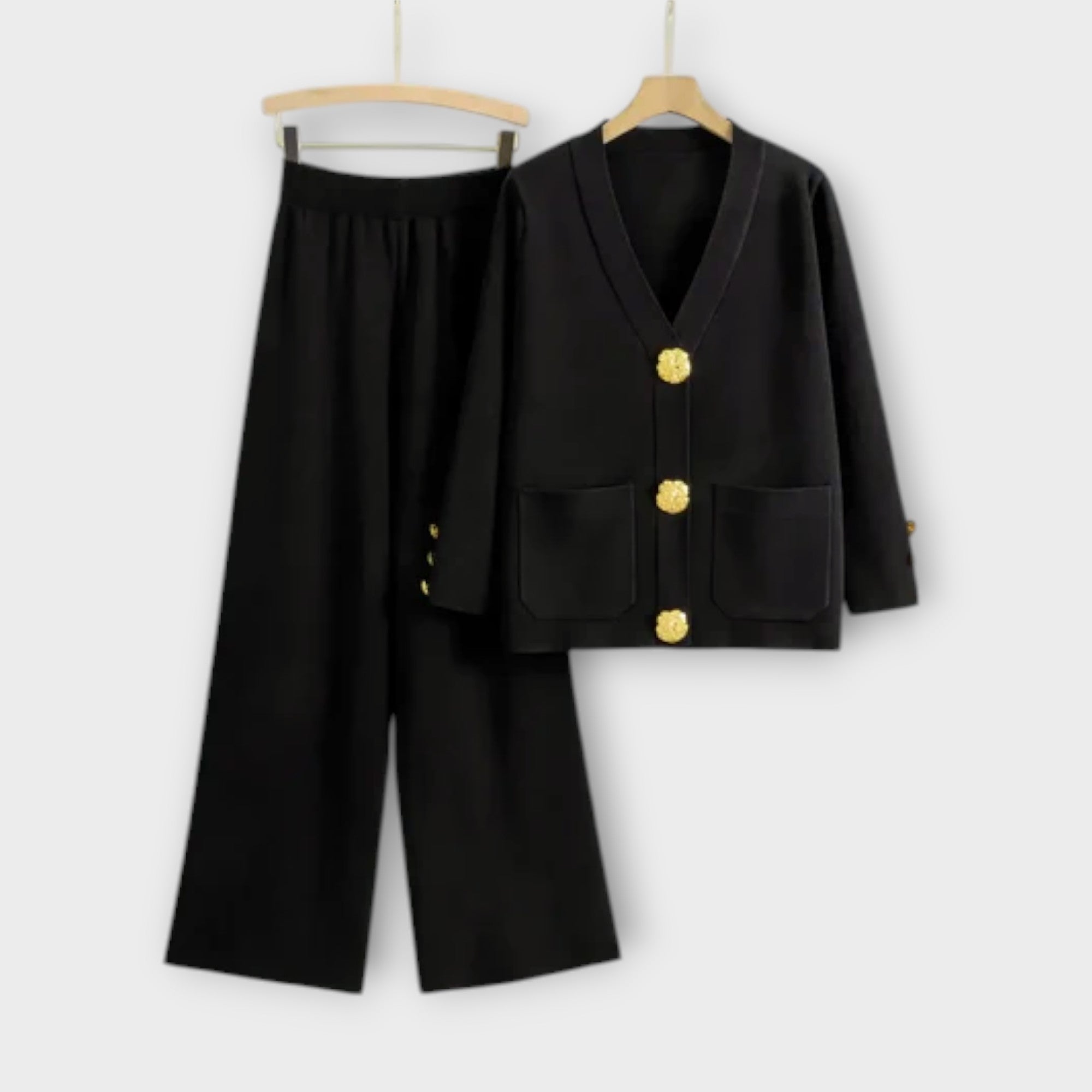 Angela - Cremefarbenes elegantes Set mit Cardigan