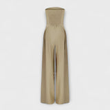Amélie - Eleganter dunkelblauer Bandeau-Jumpsuit