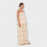 Georgia - Beiger Polka-Dot-Jumpsuit