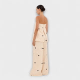 Georgia - Beiger Polka-Dot-Jumpsuit