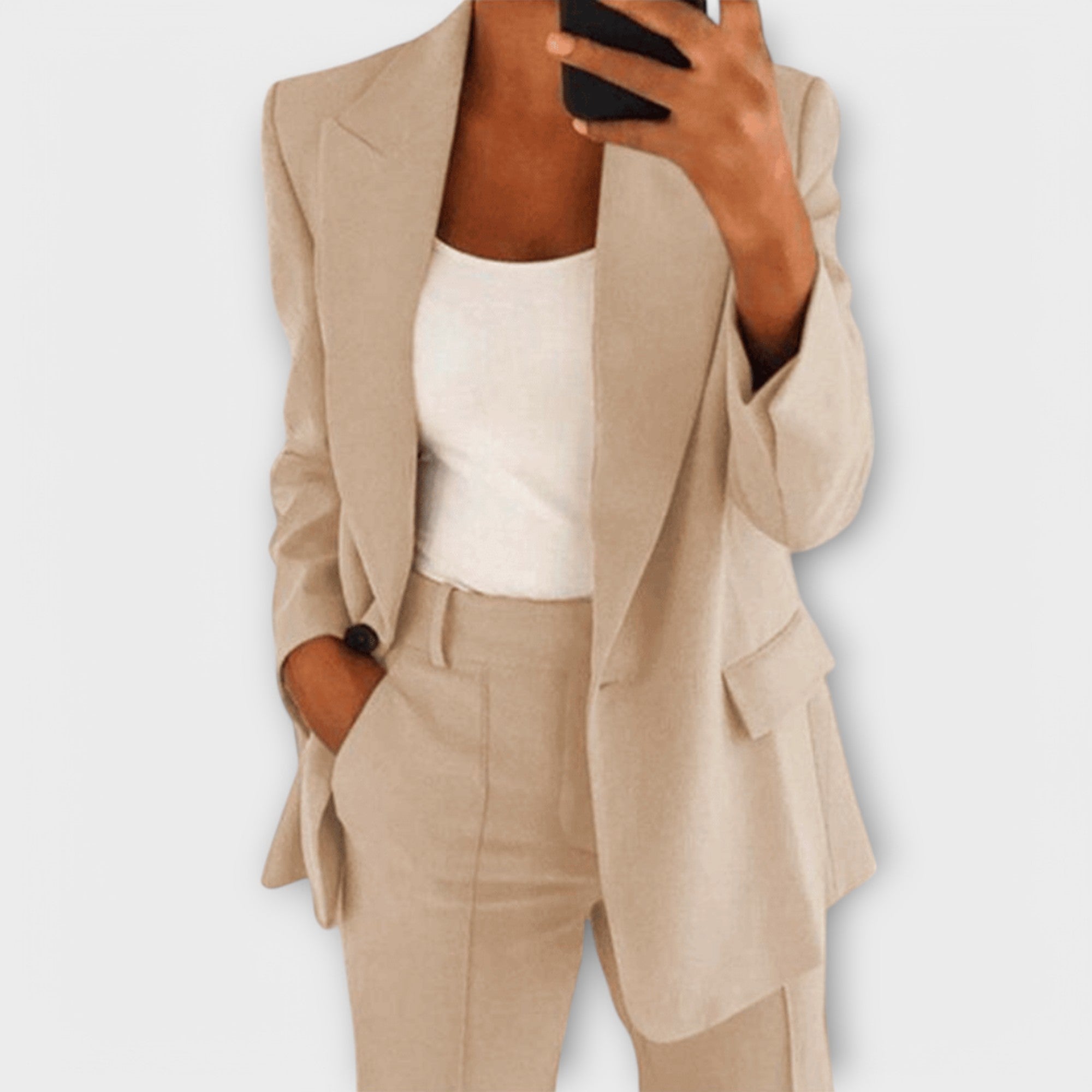 Schwarzes elegantes 2-teiliges Blazer-Set