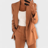 Schwarzes elegantes 2-teiliges Blazer-Set