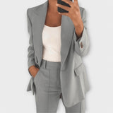 Schwarzes elegantes 2-teiliges Blazer-Set