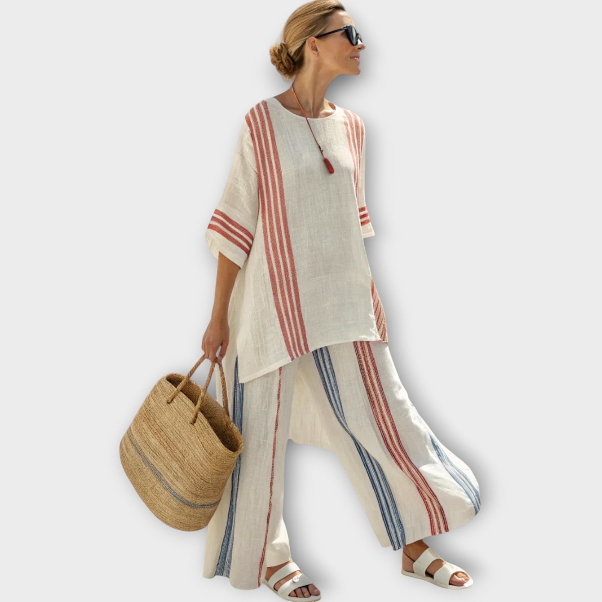Anila - Elegantes Set mit gestreiftem Design