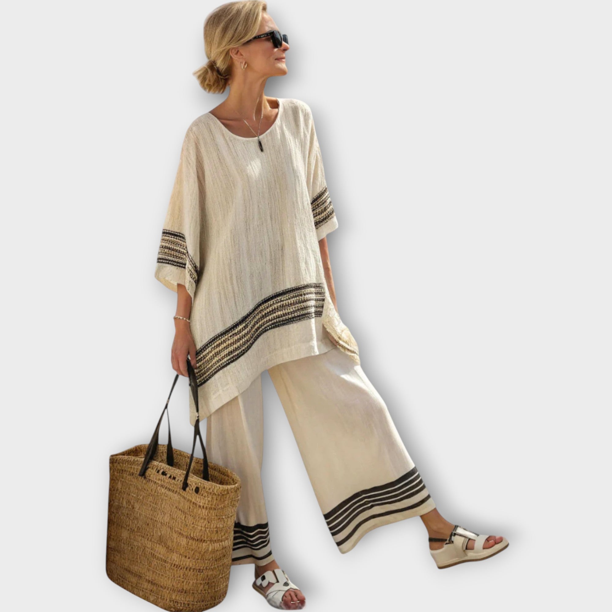 Anila - Elegantes Set mit gestreiftem Design
