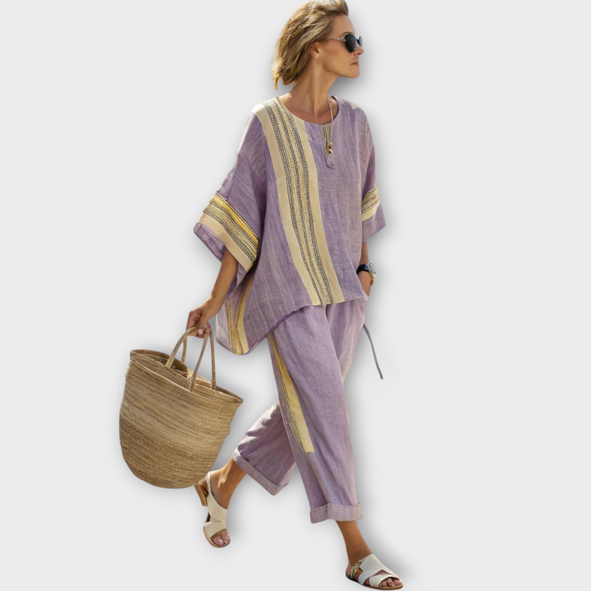 Anila - Elegantes Set mit gestreiftem Design