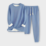 Mia - Schwarzes Thermo-Fleece-Set