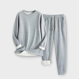 Mia - Schwarzes Thermo-Fleece-Set