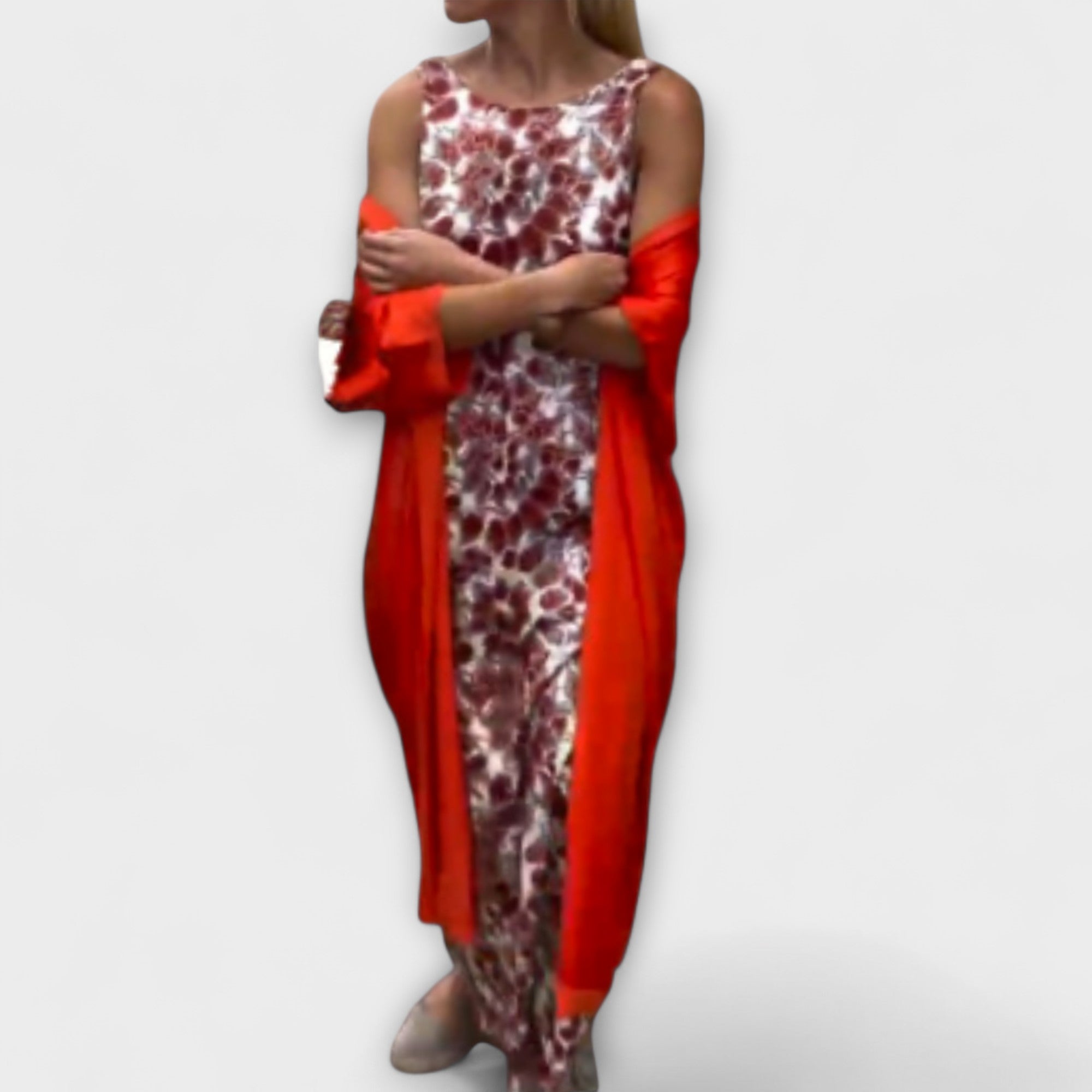 Charlotte - Gelbes Kleid mit passendem Pailletten-Cardigan