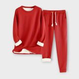 Mia - Schwarzes Thermo-Fleece-Set