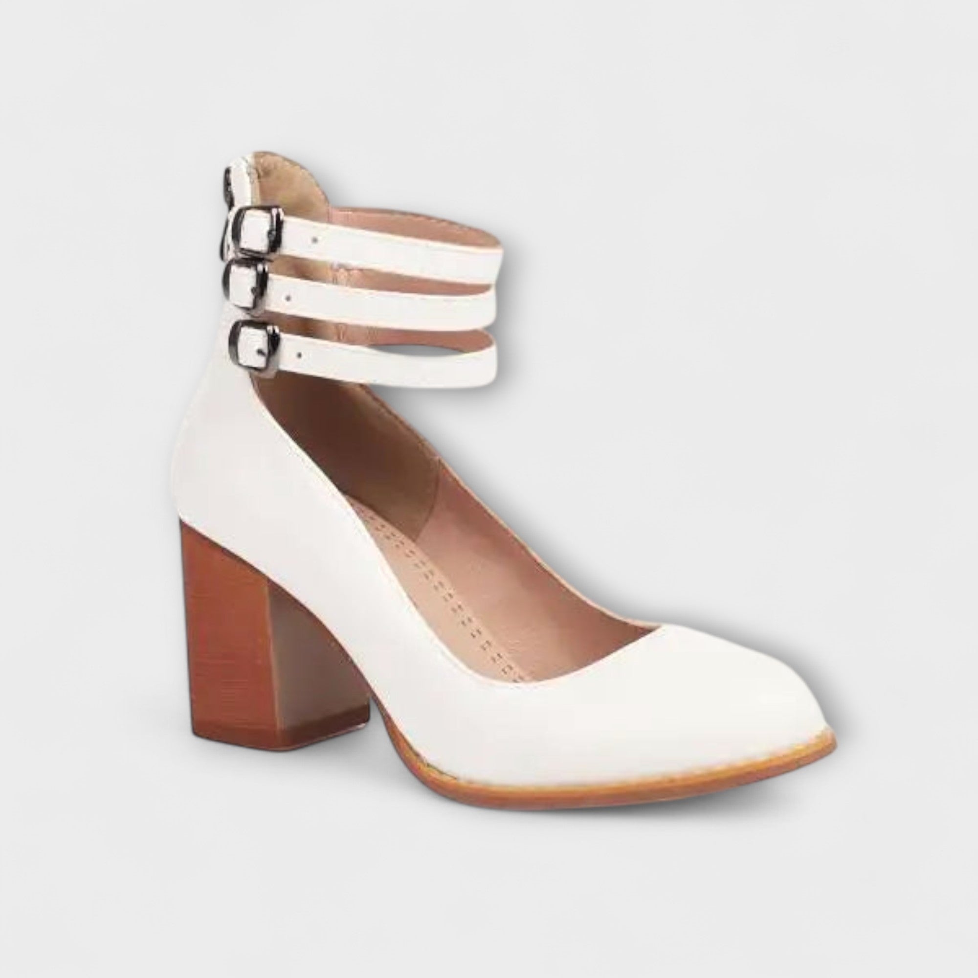 Annegret - Rote Pumps mit Riemen