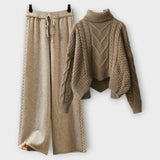 Olivia - Beiges elegantes Strickset