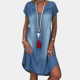 Vestido de verão em ganga larga